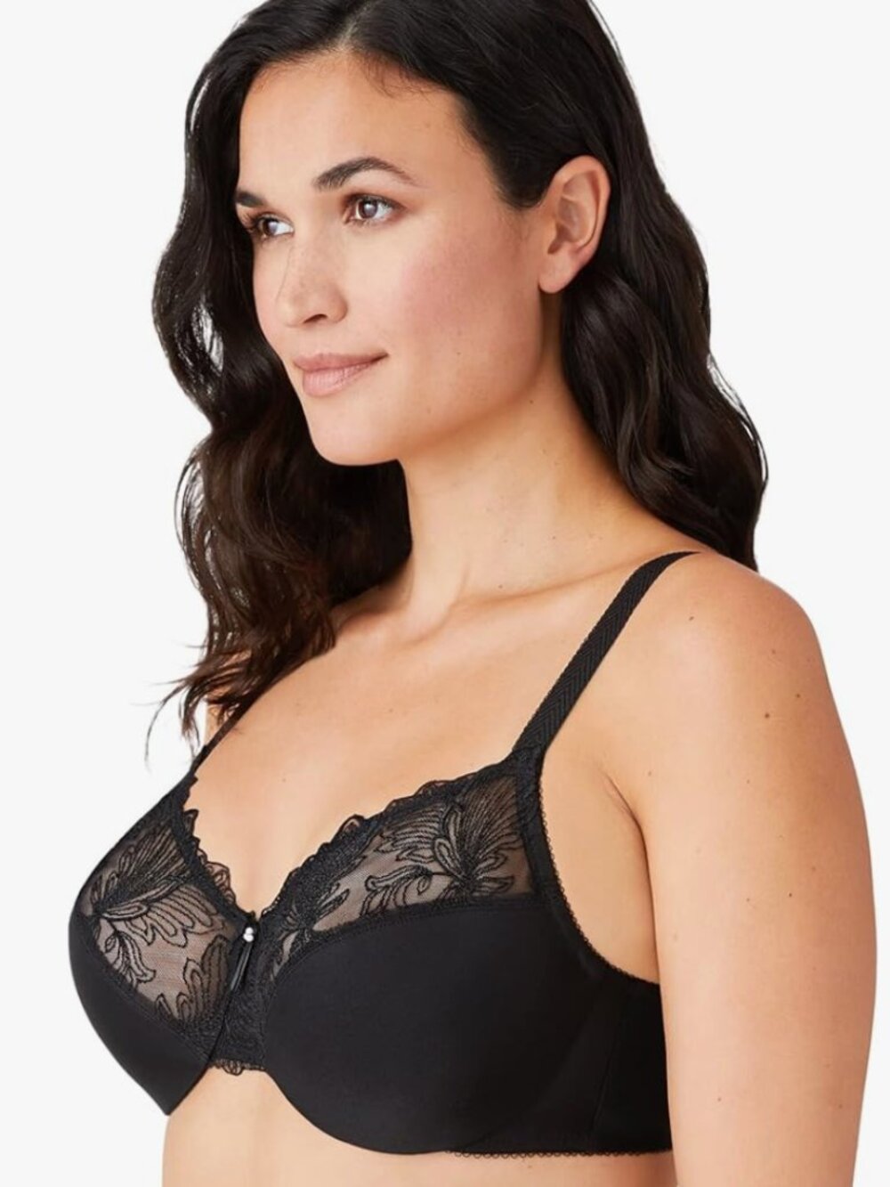 WACOAL Slim Silhouette Minimizer Bra 38DDD Black 857361 Underwire Support - Picture 2 of 5